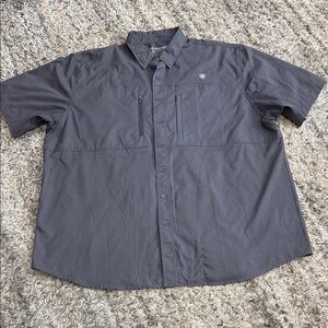 AriatTek Men's Charcoal Button Down Shirt